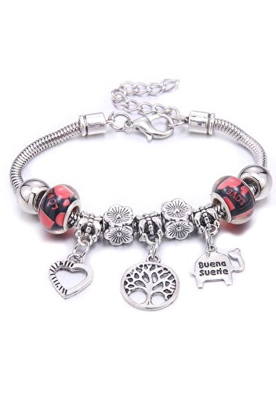 Choice B3277-أحمر 2025 سوار سحر جديد وأساور مجوهرات فراشة بيضاء خرز تاج أساور ماركات حمالة الصدر