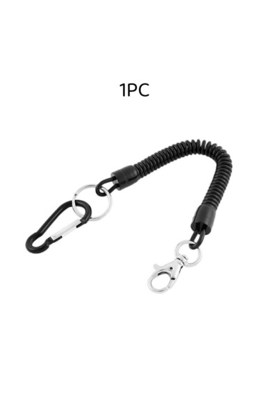 Choice 1PCS Scalable Spring Coil Keychain, Anti-theft And Anti Loss Elastic R...