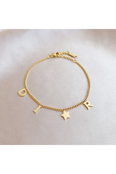 Choice S1-1pc-golden 1Pc New Fashion Letter Star Pendant Bracelet for Woman, ...