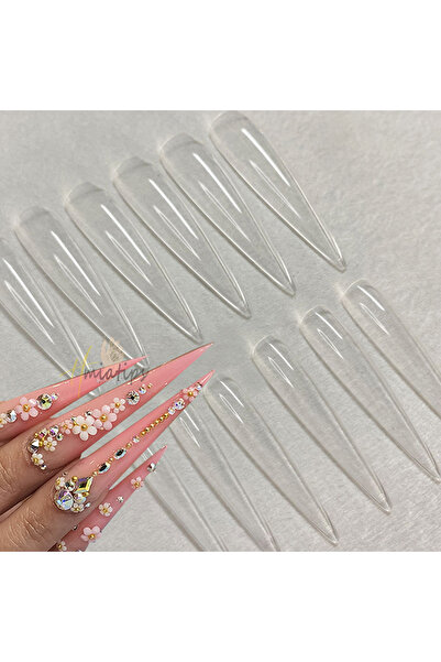 Choice 3XL Stiletto 120 قطعة 60 قطعة 5XL Stiletto أطراف أظافر صناعية ذات تغطي...