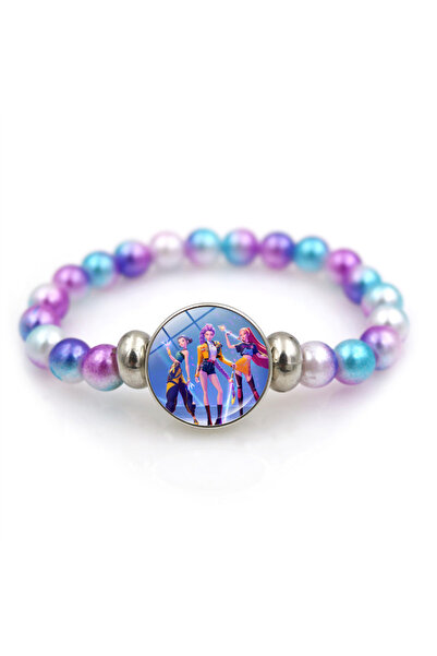 Miniso أساور صائدي الشياطين من فرقة KPop باللون الأخضر الداكن للفتيات، سوار م...