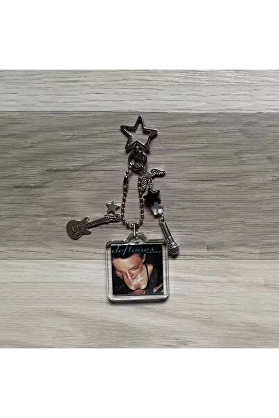 Miniso Deftones-black handmade deftones matching phone charms & keychains