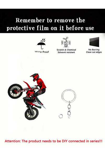 Choice a 1 motorcycle 2D flat acrylic keychain - motorcycle stunt rider desig...