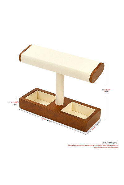 Choice حامل بيج منظم مجوهرات خشبي من Oirlv حامل عرض للساعات والقلادات والأساو...