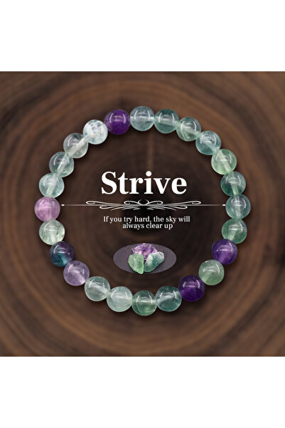 RINHOO FRIENDSHIP BR24Y0630-15 8mm Natural Stone Beaded Bracelet for Women Me...