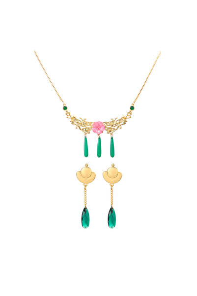 Choice عقد وأقراط من ماوماو من مسلسل مذكرات الصيدلية، قطعتان، إكسسوارات تنكري...