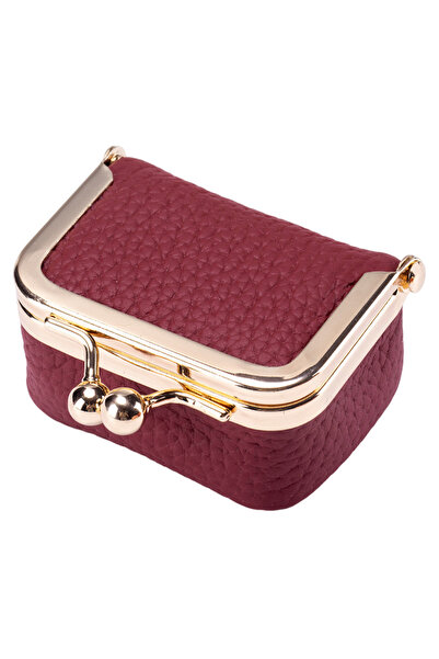 Choice Wine red Genuine Leather Mini Coin Purse Jewelry Box For Rings Necklac...
