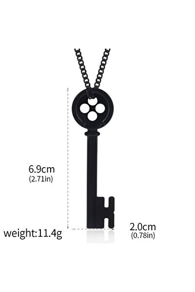 Miniso قلادة فيلم N00008 قلادة حجر الرؤية الأخضر سلسلة حبل سوداء هيكل عظمي مف...