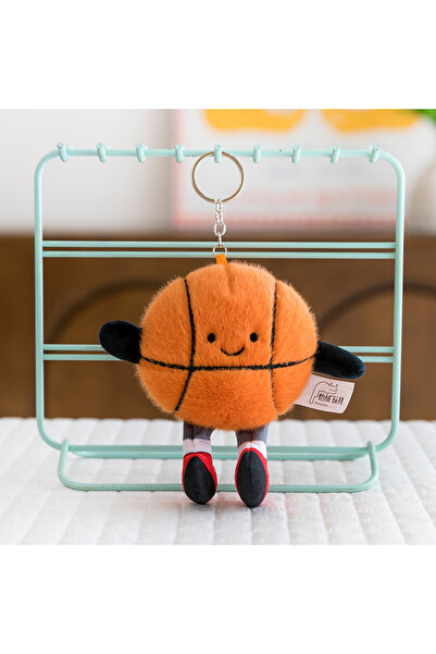 Choice 10 cm black Cartoon Basketball Pendants Plush Toys Football Badminton ...