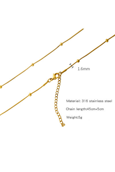 Choice HC0022G1645 HIYEE Stainless Steel Snake Ball Stick O Shape Beads Rope ...