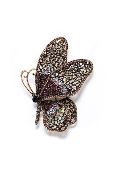 Choice دبوس بروش على شكل فراشة مبالغ فيه مرصع بأحجار الراين بتصميم إبداعي D3-...