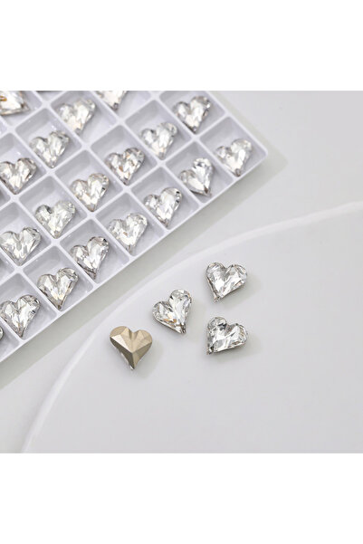 Choice 40 قطعة 8X9 مم 40 قطعة من زخارف الأظافر على شكل قلب ملتوي على شكل قلب ...