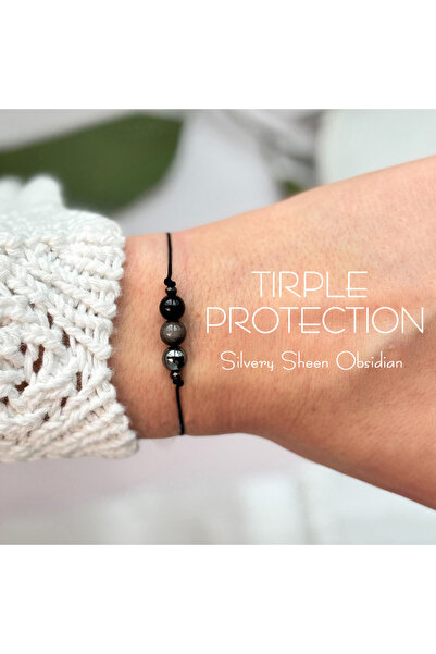 Choice MULTI 16-22cm Triple Protection Bracelet,Empath Protection,Silvery She...