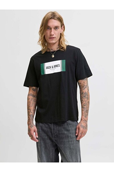 Jack & Jones Erkek Gögüs Logo Baskili Tisört - Hayato