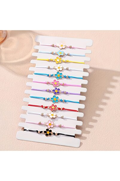 Choice سوار أزرق مكون من 12 قطعة مصنوع يدويًا على شكل دوبامين بألوان قوس قزح،...