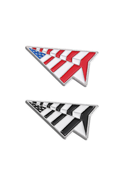 Choice MJ226-227 طائرات ورقية إبداعية، دبابيس مطلية بالمينا على شكل علم أمريك...