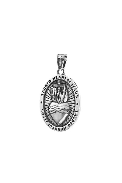 Choice قلادة قلب يسوع المقدس الكلاسيكية بدون سلسلة للرجال والنساء من الفولاذ ...