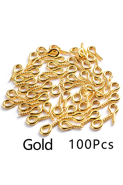 Choice 1 100Pcs 4x8mm Small Tiny Mini Metal Eyepins Hooks Eye Pins Eyelets Sc...
