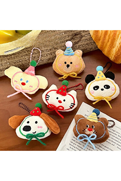 Choice 6 قطع من القطيفة 3/4/6 قطع دمية حيوانية صغيرة لطيفة، ملحق لعبة متعدد الاستخدامات، قلادة سلسلة مفاتيح