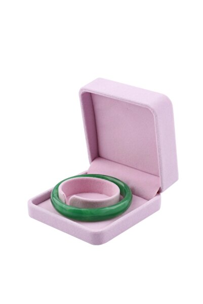 Choice صندوق أساور من المخمل الوردي، صندوق مجوهرات كامل المجموعة، حامل خواتم ...