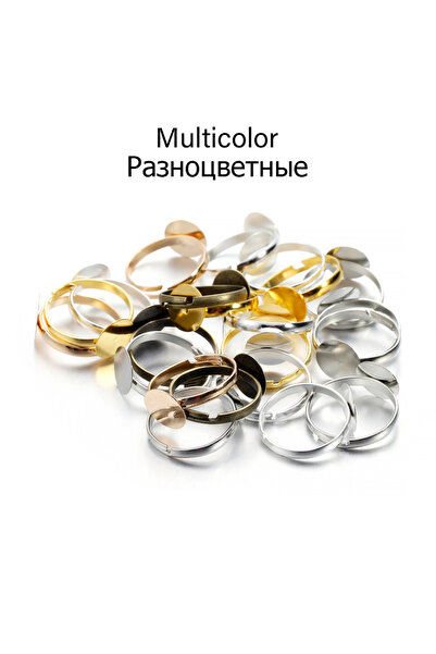 Choice مجموعة من 20 قطعة من 5 ألوان، قاعدة حلقة مسطحة قابلة للتعديل، مقاس 10 ...