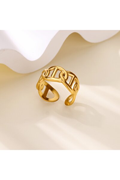 Choice 7 خواتم زهور رقيقة من الفولاذ المقاوم للصدأ بلون ذهبي JZ7740G للنساء، ...