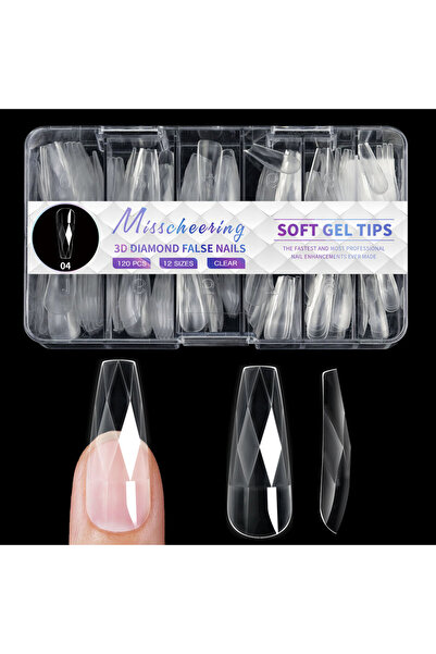 Choice 04-120 قطعة جديدة 120/140 قطعة أطراف تمديد أظافر مربعة الشكل من اللوز،...