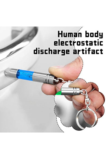 Choice 1pc blue Static Rod Electrostatic Discharger Portable Anti-Static Keyc...