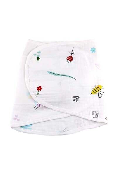 Generic Thin Comfortable Protection Belly Swaddling Cotton White 80x32cm