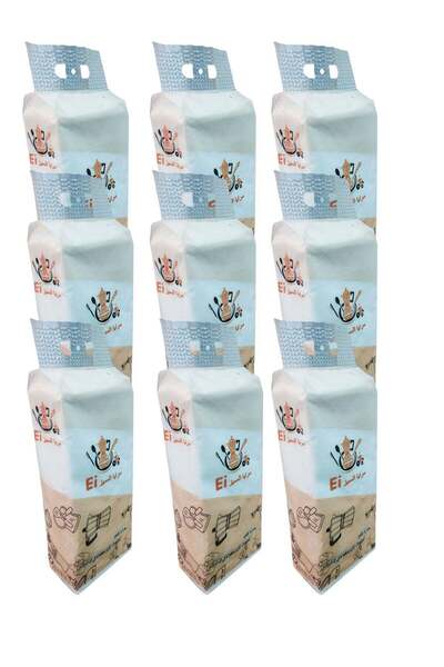 Saraya 9 عبوات مناديل ورقية معلقة على الحائط، 4 طبقات - 1200 ورقة في العبوة