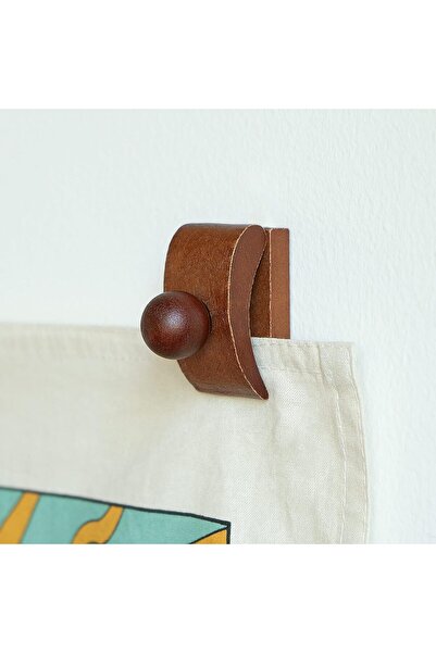 Generic Crebri Wooden Wall Quilt Hangers – Set of 4 Brown Blanket/Rug Clips