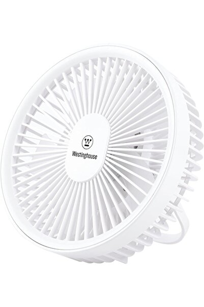 Westinghouse Rechargeable Desk Fan with LED Night Light, USB, 4 Speeds, Quiet, 182mm x 70mm