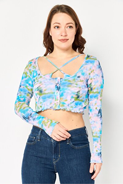 TopShop Women Petite 2 Piece Floral Print Cardi And Cami Top, Multicolor