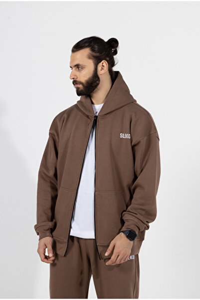 SLEKOO Unisex Signature Oversize Zipper Hoodie