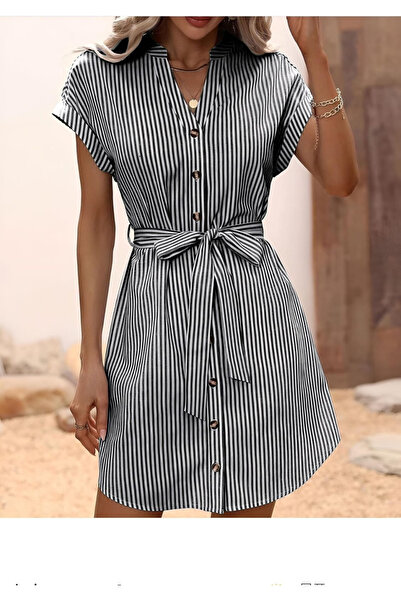 OEMN Rochie tip camasa cu, crodon in talie