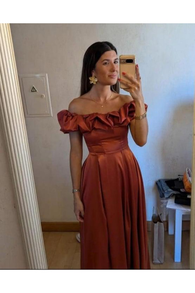 OEMN Women's midi dress with ruffles - Alesia