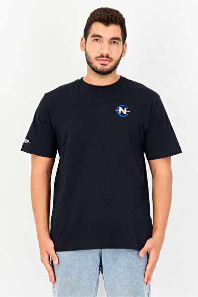 Nautica Competition Men Sportswear Fit Short Sleeve Embroidered Logo Outdoor T-Shirt, Black