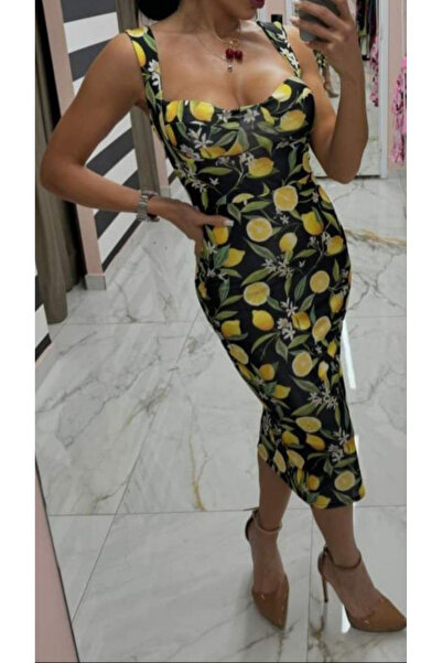 OEMN Rochie dama Polka, bumbac elastic, imprimeuri diverse, Single Dimmension