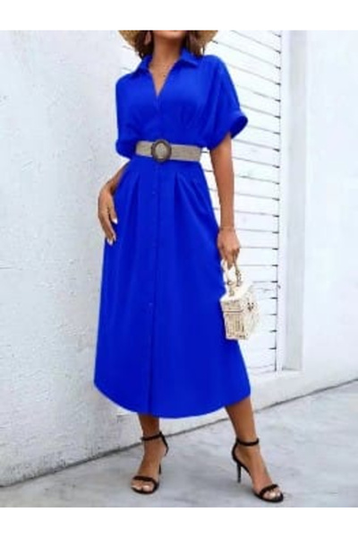 OEMN Casual midi dress with belt - Anca