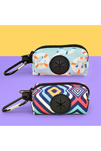 Choice8 حامل أكياس فضلات الحيوانات الأليفة العالمي من سيجولز أند جيومتري، قطعة واحدة/قطعتان - متوافق مع أي مقود للكلاب (بدون مقود).