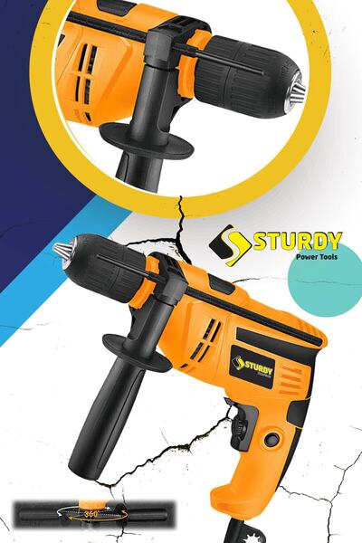 Saatistan Yüksek Performanslı Metal Darbeli Matkap, Devir Ayarlı, Güçlü Motor