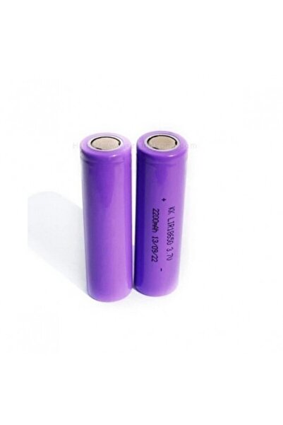 OEM Set of 2 18650 type batteries, 9800 mAh, 3.7V, Li-ion, Purple, without tip