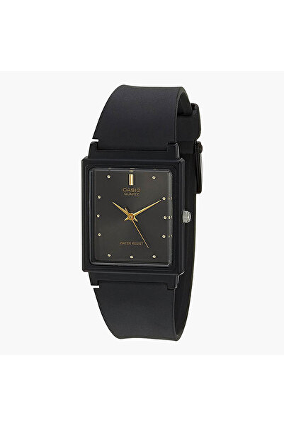 Casio ساعة يد رجالية سوداء تناظرية بسوار من الراتنج - MQ-38-1ADF