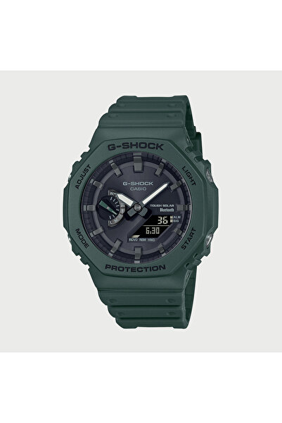 G-SHOCK G Shock Men's Green Analog-Digital Carbon Watch GA-B2100-3ADR | 46 MM
