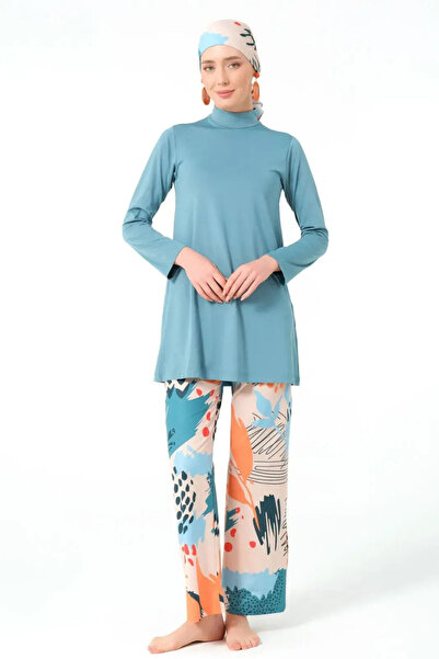 ALFASA Pers Green Ocean Full Covered Hijab Swimsuit 23667-25