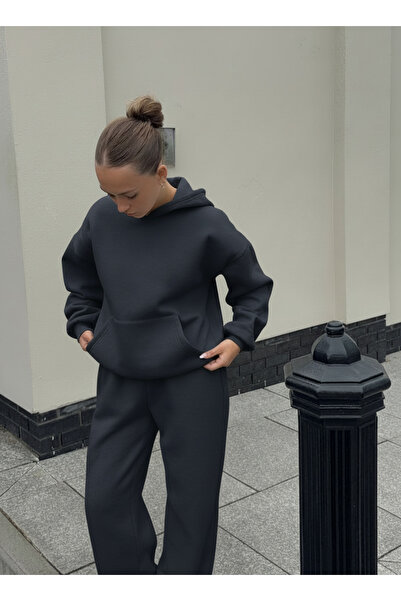 YAKAMEL طقم رياضي نسائي فضفاض بأرجل واسعة