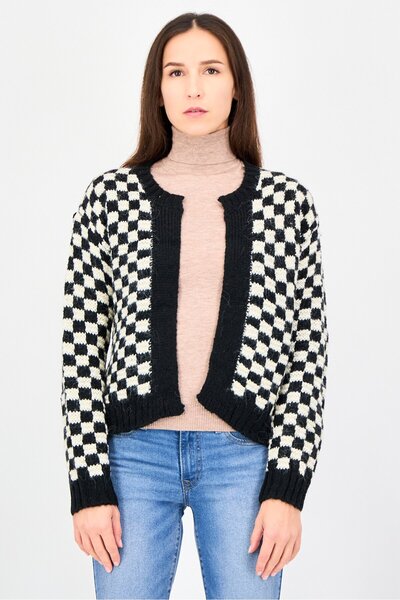 Philosophy كارديجان نسائي كروشيه بفتحة رقبة منقسمة، متعدد الألوان