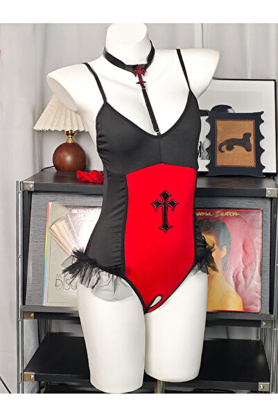 JInsh Halloween Sexy Jumpsuit Witch Bunny Deep v Bodysuit Party Stage Nightclub Roleplay Lingerie