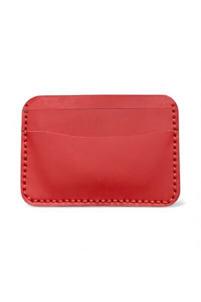 ParlaLeather Simona Handmade Genuine Real Leather Women Men Card Wallet Red C...