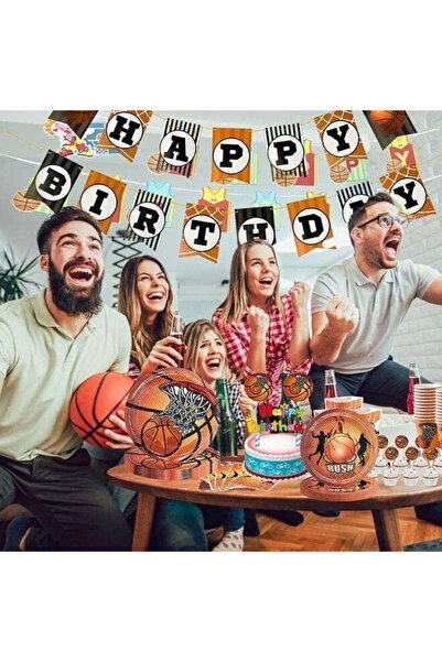 DOMEET Basketball Birthday Party Decoration Set for 8 Guests